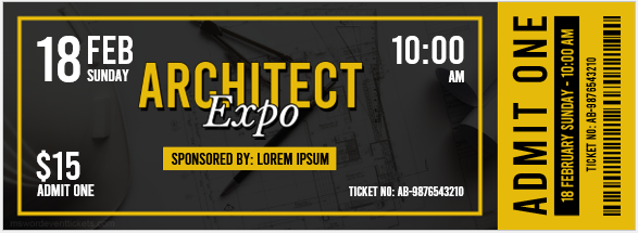 Architect expo event ticket