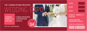 Wedding Expo Event Ticket Template