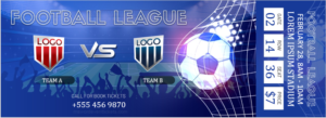 Football League Ticket Template for Word