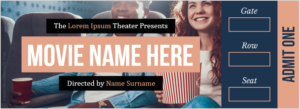 Movie Ticket Template for Word