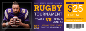Rugby Tournament Ticket Template