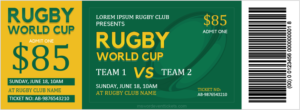 Rugby Tournament Ticket Template for Word