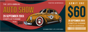 Auto Show Ticket Template