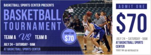 Basketball Match or Tournament Ticket Template