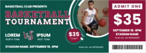 Basketball Match or Tournament Ticket Template