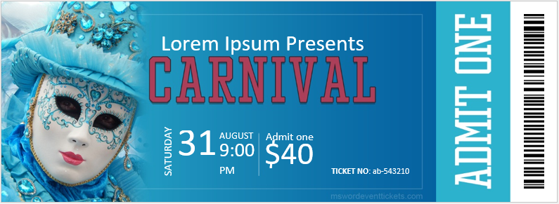 Carnival Ticket Template