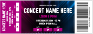 Concert ticket template