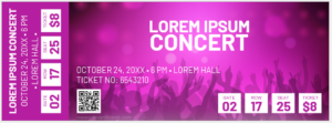 Music concert ticket template