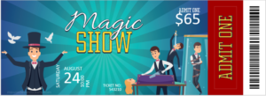 Magic show ticket template