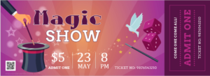 Magic show ticket template