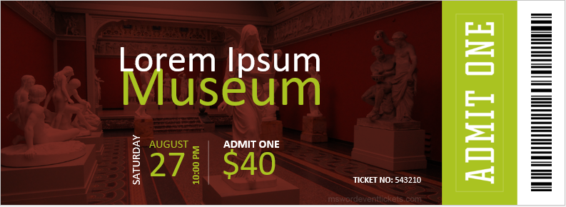 Museum Ticket Template