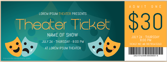 Theater ticket template