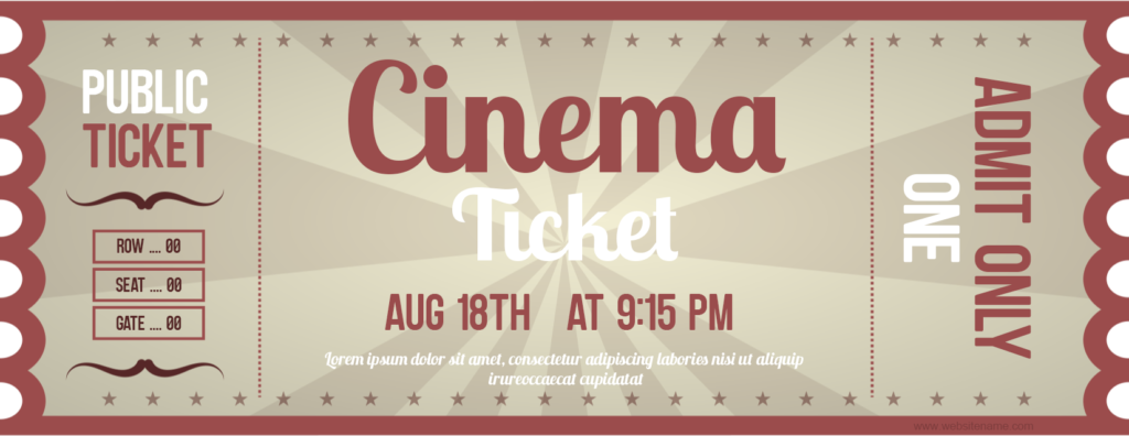 Theatre Ticket Template for Word