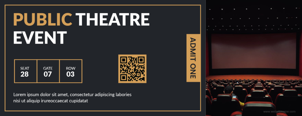 Theatre Ticket Template for Word