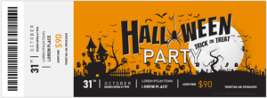 Halloween Party Event Ticket Template