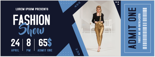 Fashion show ticket template