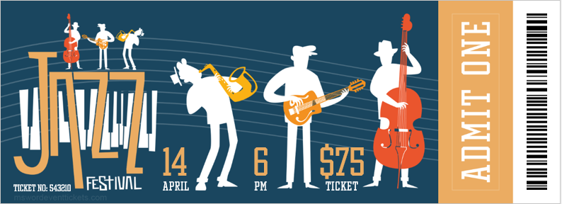 Jazz Festival Ticket Template