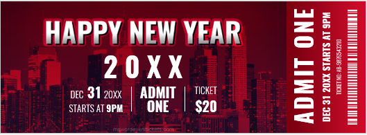 New years eve in time square ticket