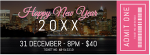 New years eve in time square ticket