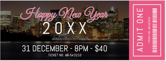 New years eve in time square ticket