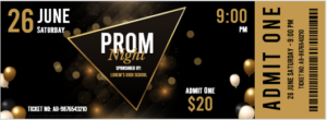 Prom ticket template