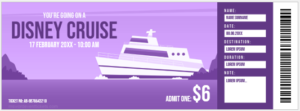 Disney cruise ticket template