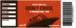 Disney cruise ticket template