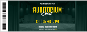 Auditorium event ticket template