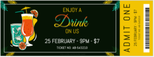 Drink Ticket Template for Word
