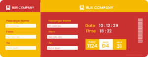Fake bus ticket template