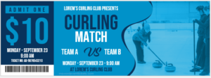 Curling match ticket template