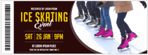 Ice Skating Event Ticket Template