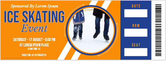 Ice Skating Event Ticket Template