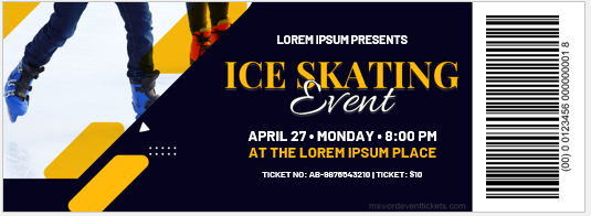 Ice Skating Event Ticket Template