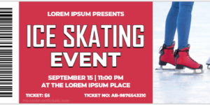 Ice Skating Event Ticket Template