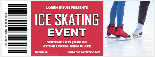 Ice Skating Event Ticket Template