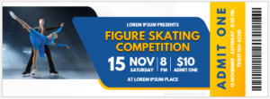 Figure skating competition ticket template