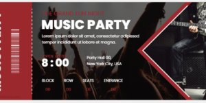 Free Customizable Music Event Tickets