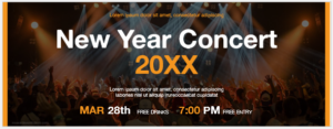 New Year concert ticket template