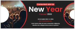 New Year concert ticket template
