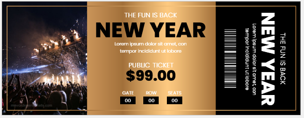 New Year Concert Ticket Templates