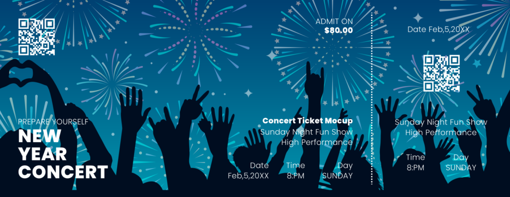 New Year Concert Ticket Templates