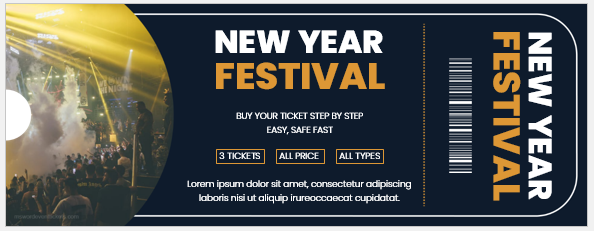 New Year Concert Ticket Templates