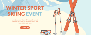 Skiing Event Ticket Template