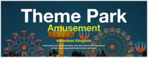 Theme park ticket template for Word