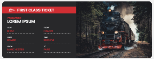 Train ticket template for Word