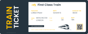 Train Ticket Template for Word