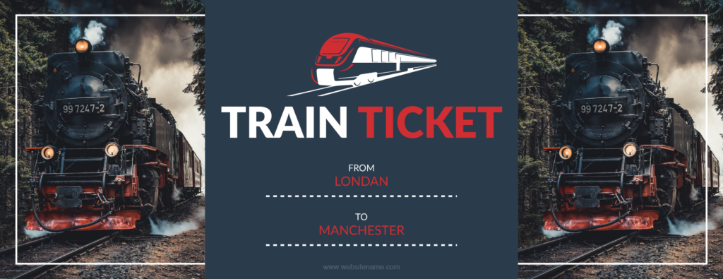 Train Ticket Template for Word